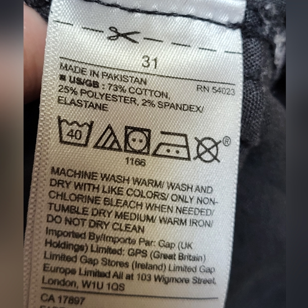 GAP Women's Washed Black Legging Jeans - Size 31 - Picture 5 of 7